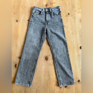 H&M - black washed cropped jeans, size 2P